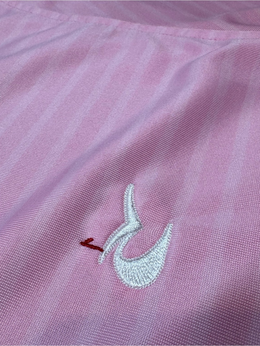 Under Armour Men's Golf Polo Pink Striped Performance SZ L - Picture 8 of 12